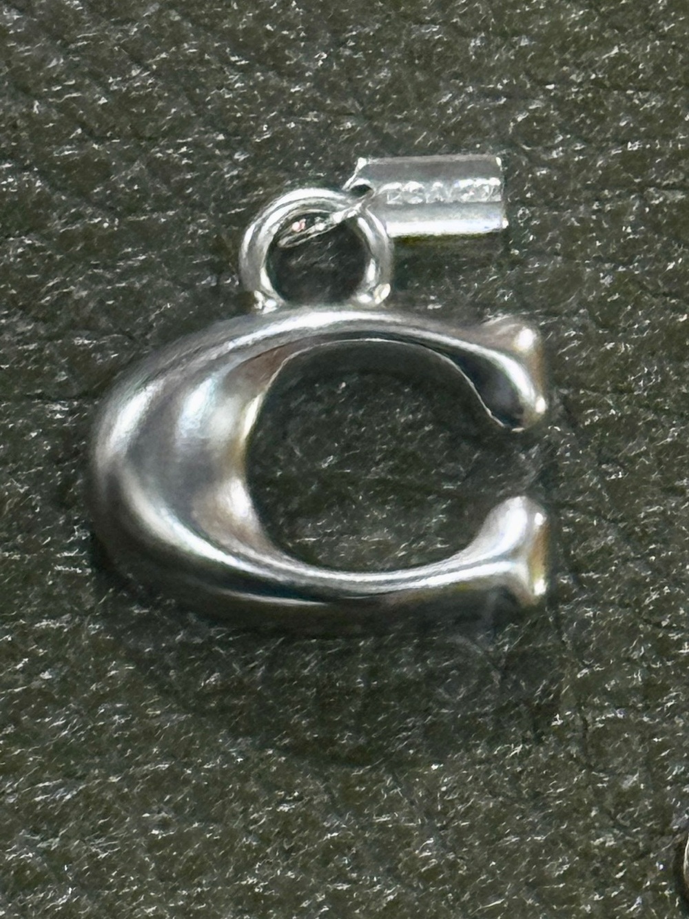 Coach Silver 'C' Letter Charm with Coach Tag - Picture 1 of 10